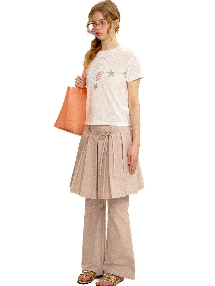 Bow Pleated Skirt Pants【s0000017422】