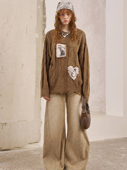 Straight-Leg Wide-Leg Jeans【s0000014389】