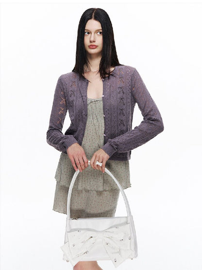 Openwork Cherry Blossom Cardigan【s0000015877】