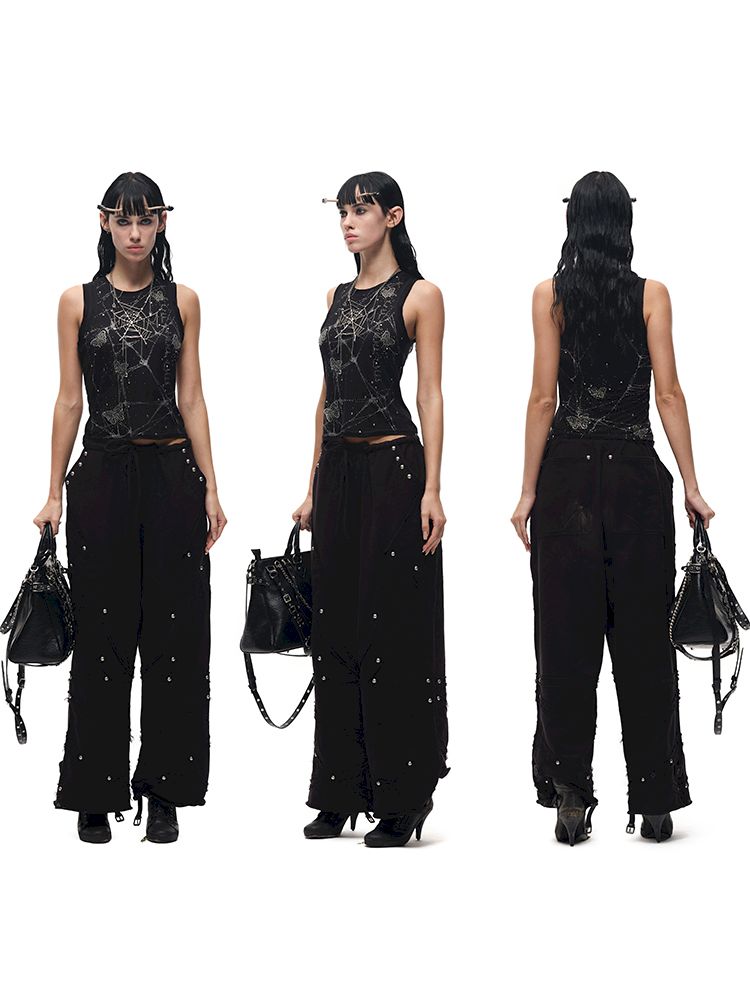 Butterfly Spider Web Iron On Vest【s0000012584】