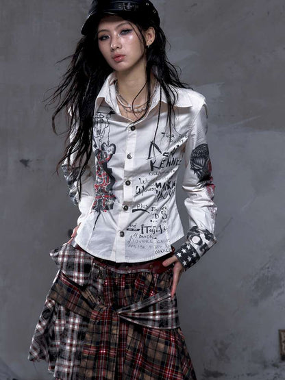 Slim-Fit Long-Sleeve Shirt Top【s0000014471】