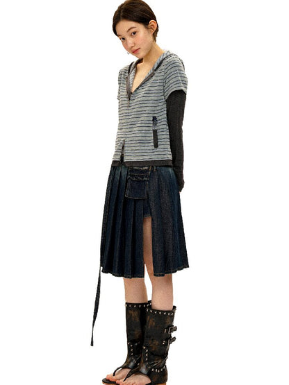 Tencel Wool Stripe Cardigan【s0000016418】