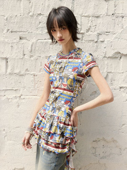 Manga Full Print Cake Dress【s0000012420】