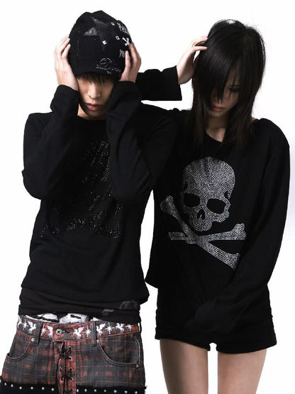 Skull Diamond Long Sleeve Shirt【s0000018200】