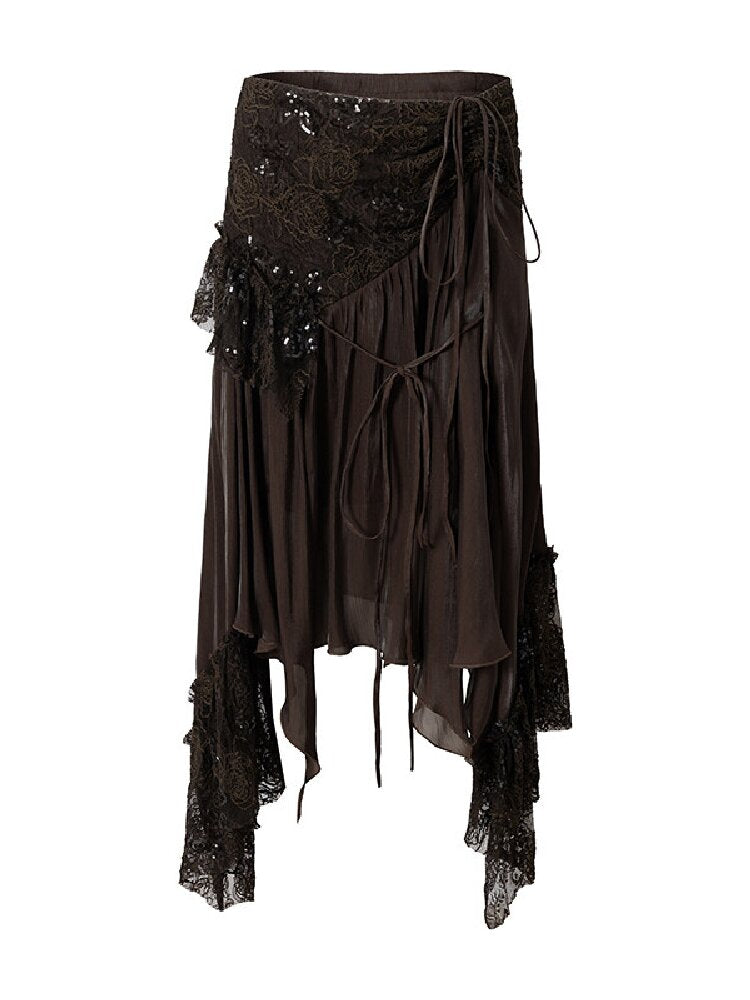 Dreamy Heiress Lace Chiffon Dress【s0000017984】