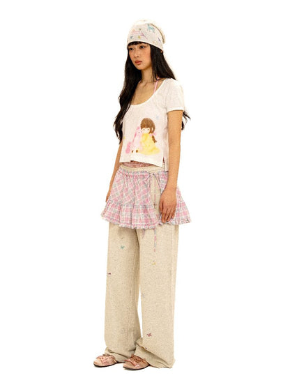 Girls Horse Print Short Sleeve T-shirt【s0000016102】