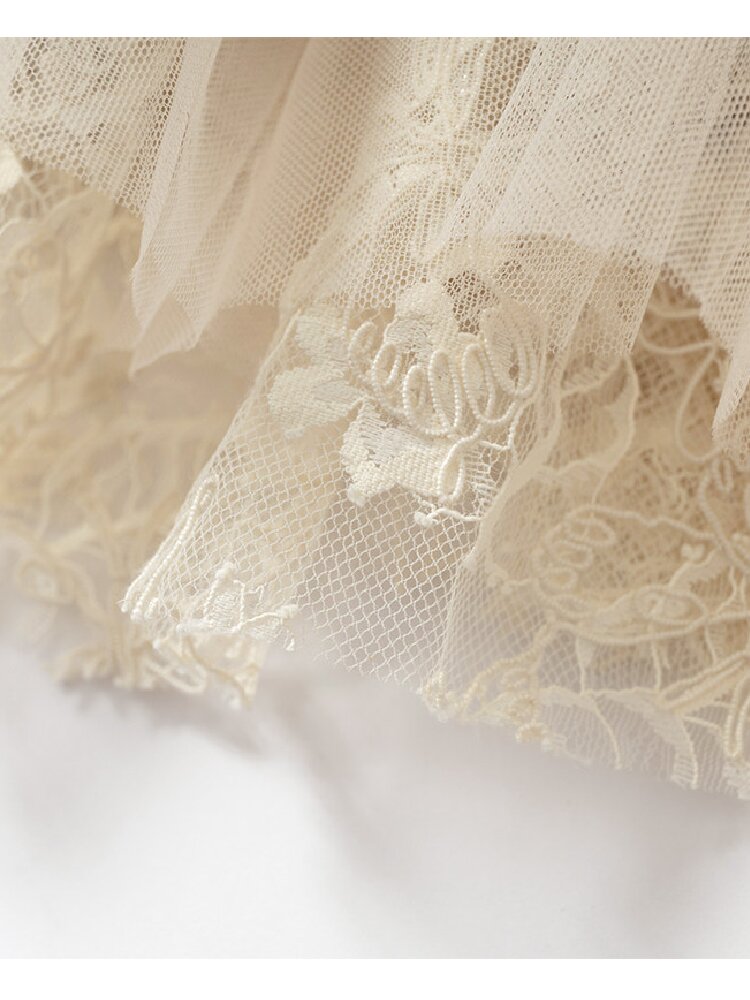 Vintage Layered Mesh Puffy Skirt【s0000019151】