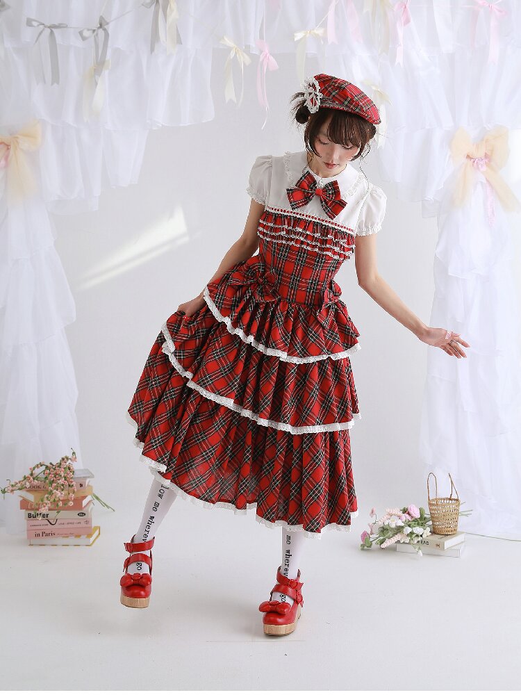 Red Retro Lolita Cake Dress【s0000016562】