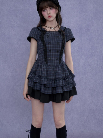 Lunar Eclipse Doll Breasted Dress【s0000017276】