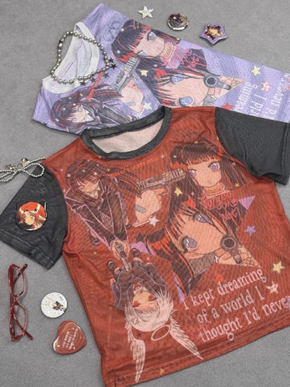 KillAngel Short Sleeve Mesh T-Shirt【s0000012329】