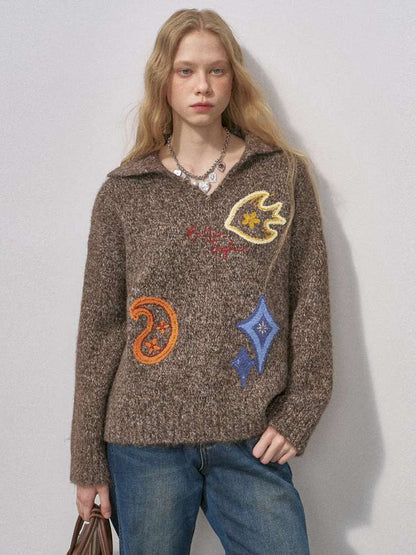 Colorful Towel Embroidered Sweater【s0000015232】