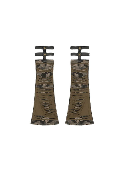 Camouflage long cut knee high leggings【s0000009924】