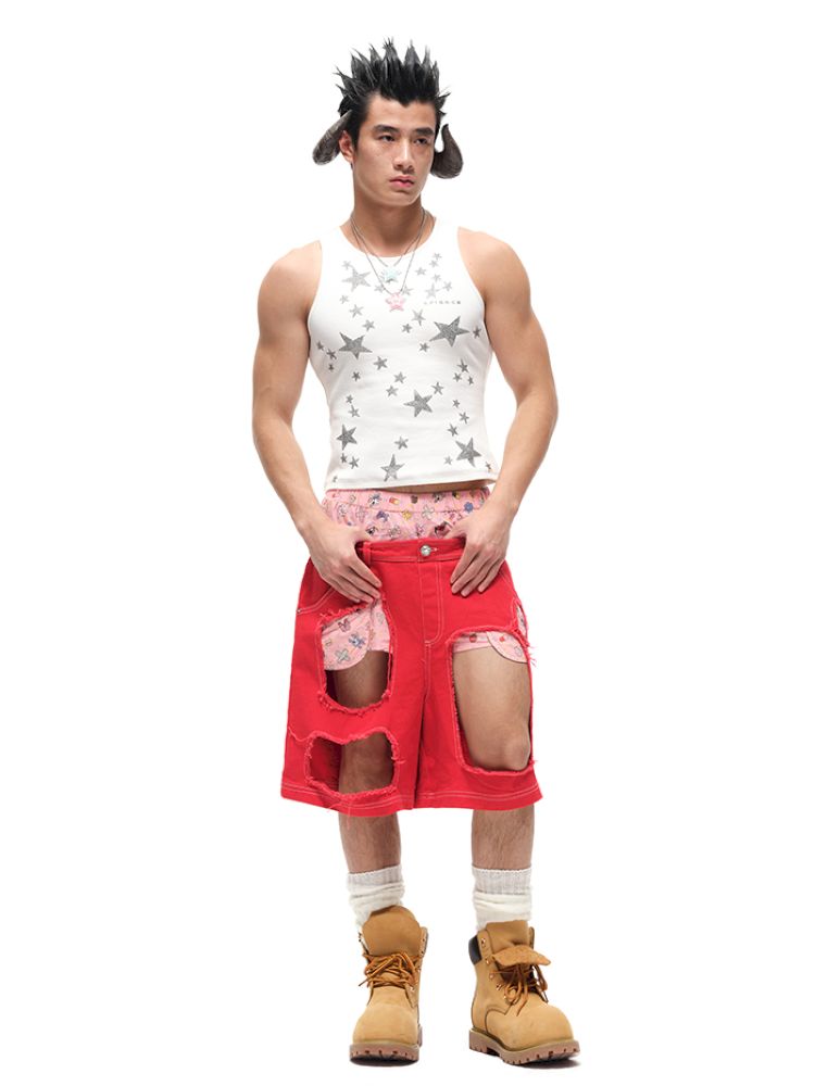 Pentagram Ribbed Vest【s0000012600】