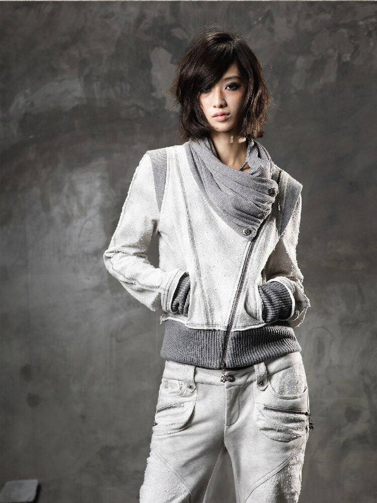 Stacked Collar Sweatshirt Jacket【s0000015952】