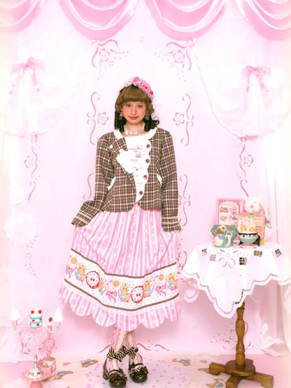 Floral Print Elastic Waist Skirt【s0000014161】