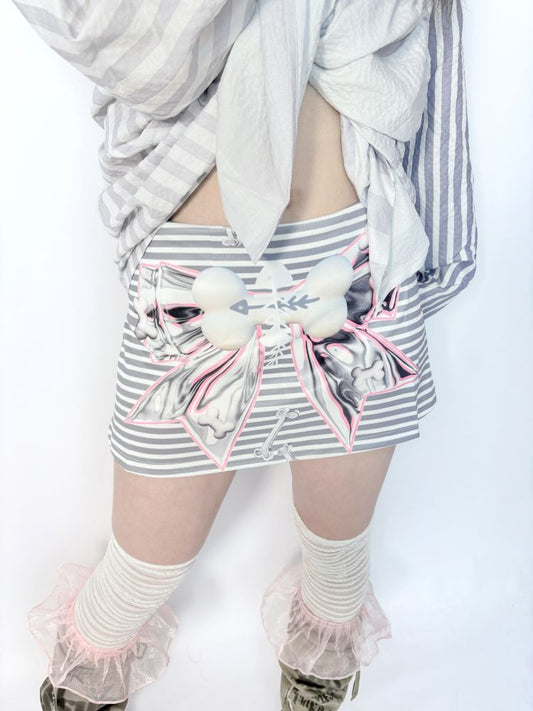 Butterfly Bone Striped Spice Girls Skirt【s0000013283】