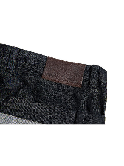 Bare-eared Pulping Double-waisted Jeans【s0000016959】