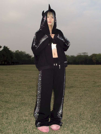 Horse Crying Unicorn Sweatpant【s0000015385】