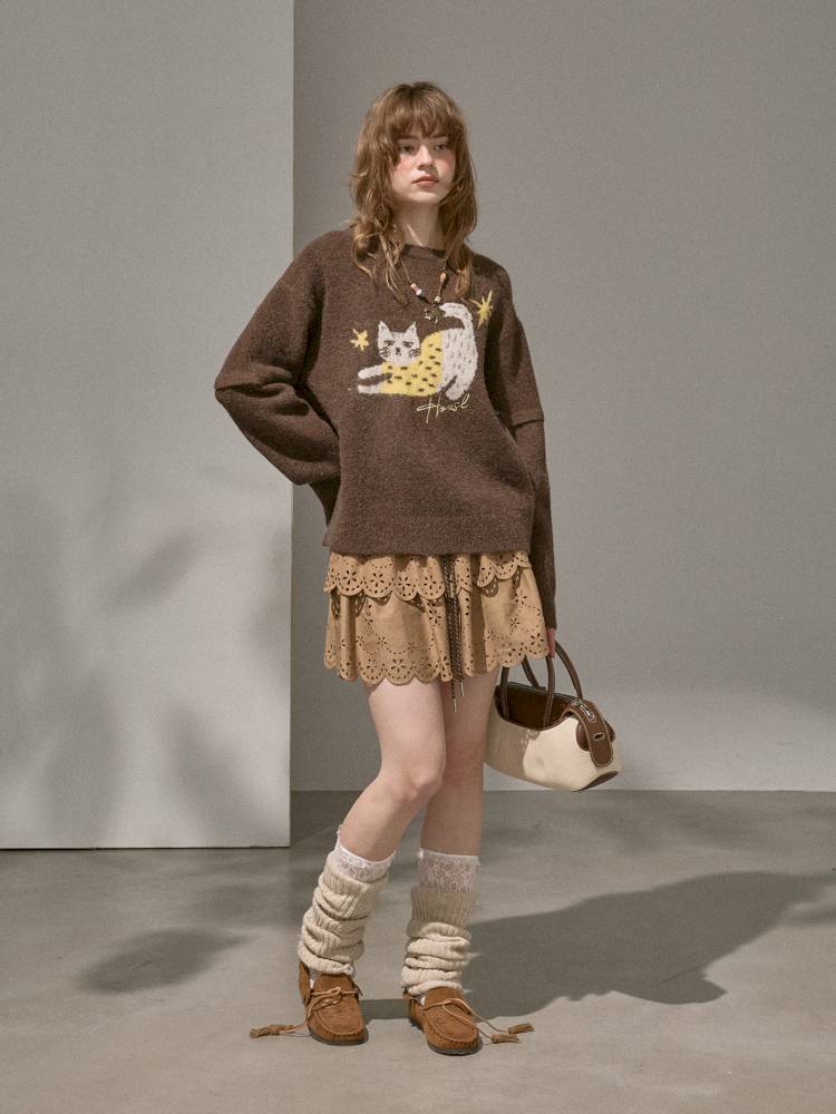 Long-Sleeve Pullover Knit Sweater【s0000014401】