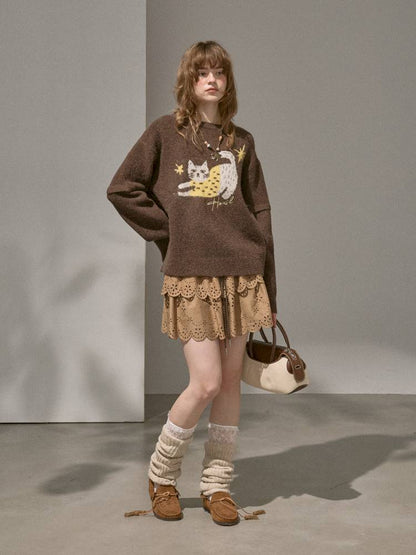 Long-Sleeve Pullover Knit Sweater【s0000014401】