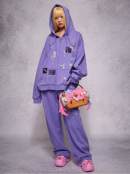 Rhinestone Heavy Duty Sweatpants【s0000018740】