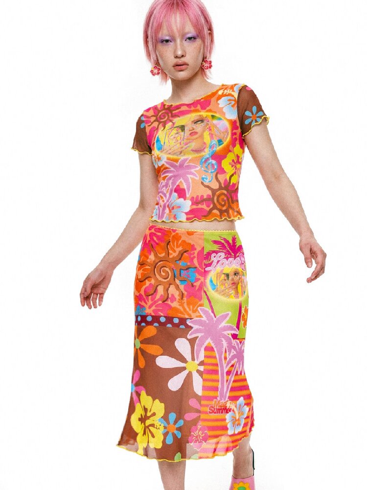 Summer Island Fitted Mermaid Dress【s0000017517】
