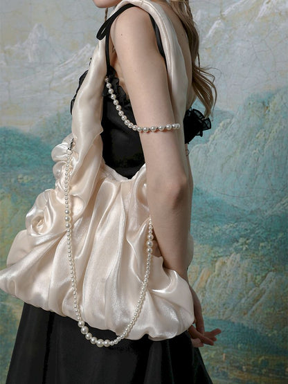 Shiny silk satin fairy cloud bag【s0000013591】
