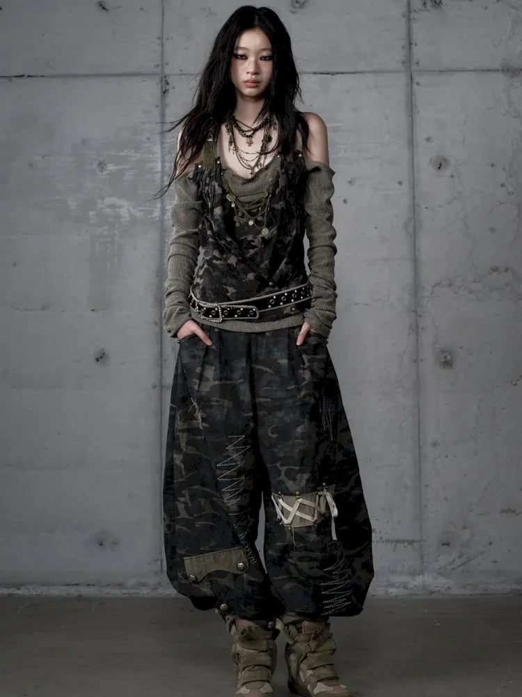 Off-Shoulder Long Sleeve Blouse【s0000014121】