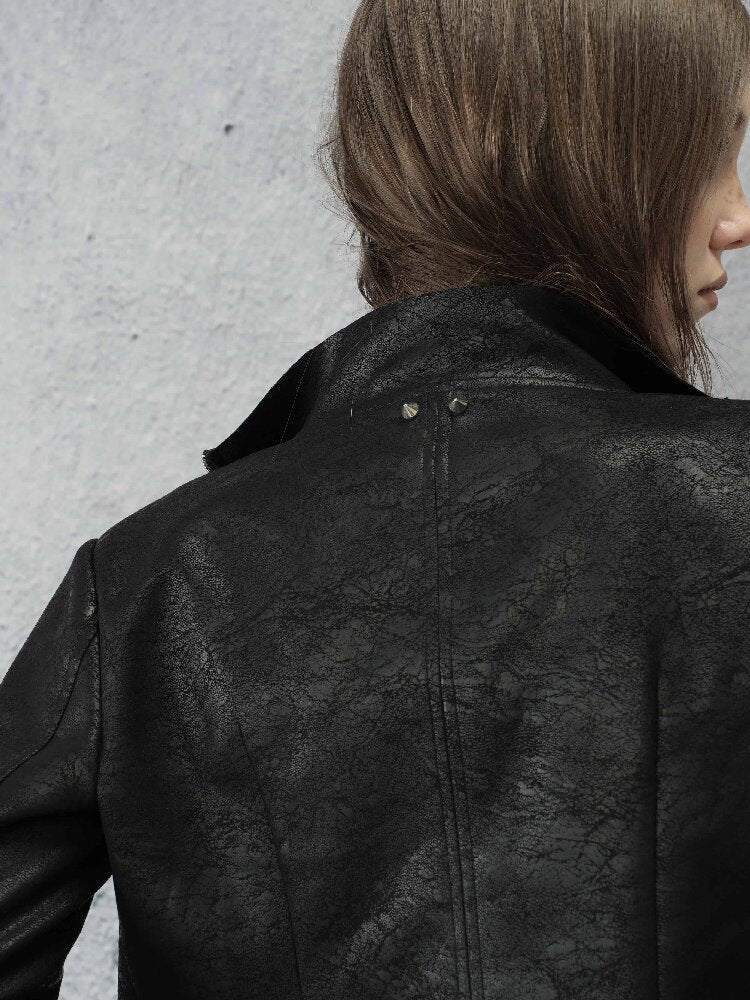 Suede Cracked Rivet Jacket【s0000016945】