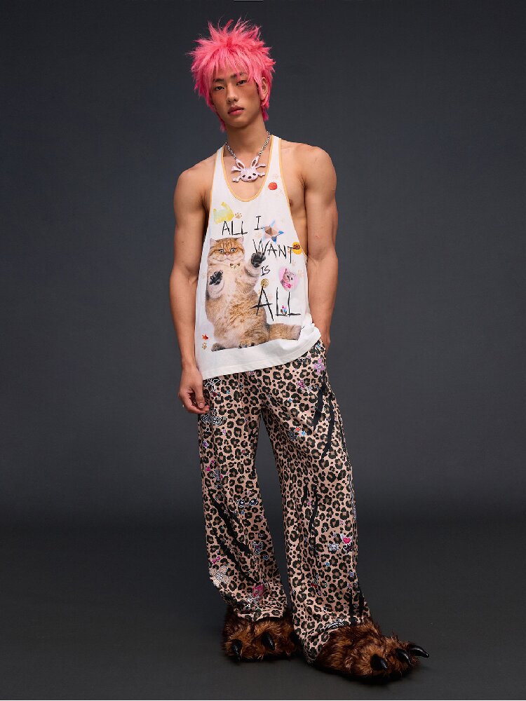 Cat Print Vest I Want Everything【s0000017296】