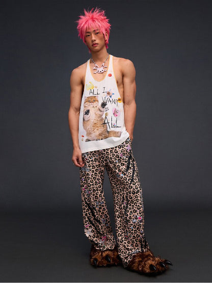 Cat Print Vest I Want Everything【s0000017296】