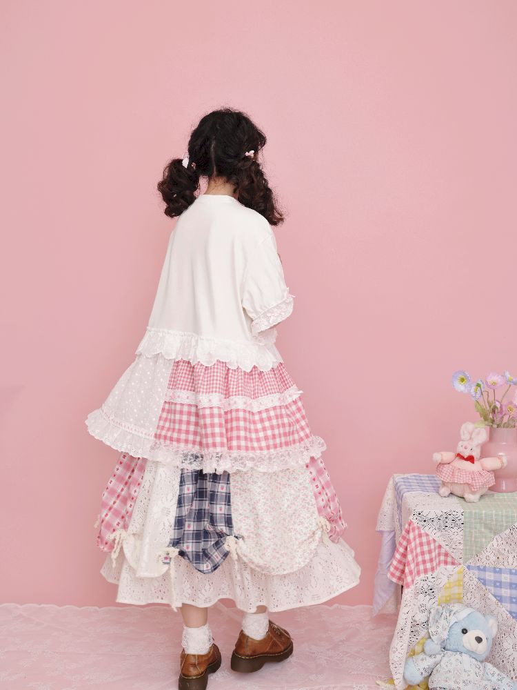 Embroidered Ribbon Lace T-Shirt【s0000012016】