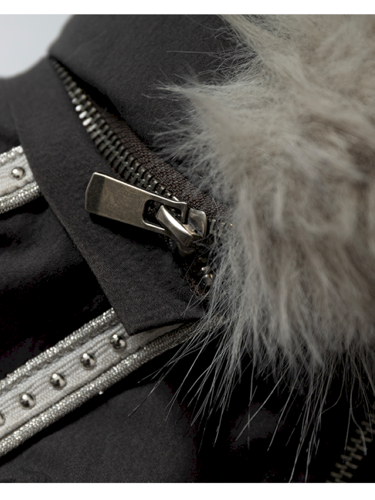 Street Punk Fur Hooded Padded Jacket【s0000014922】