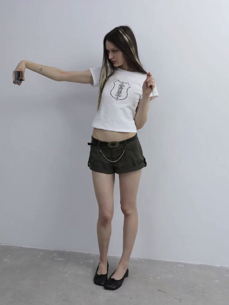 Hot Diamond Slim Short T-Shirt【s0000016572】