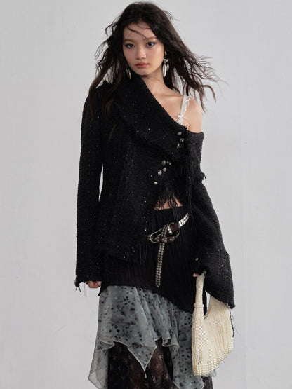 Tassel Metal Buckle Fragrance Jacket【s0000015693】