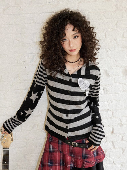 Classic Cut Star Knit Cardigan【s0000017900】