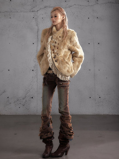 Plush Eco-Friendly Fur Coat【s0000019161】