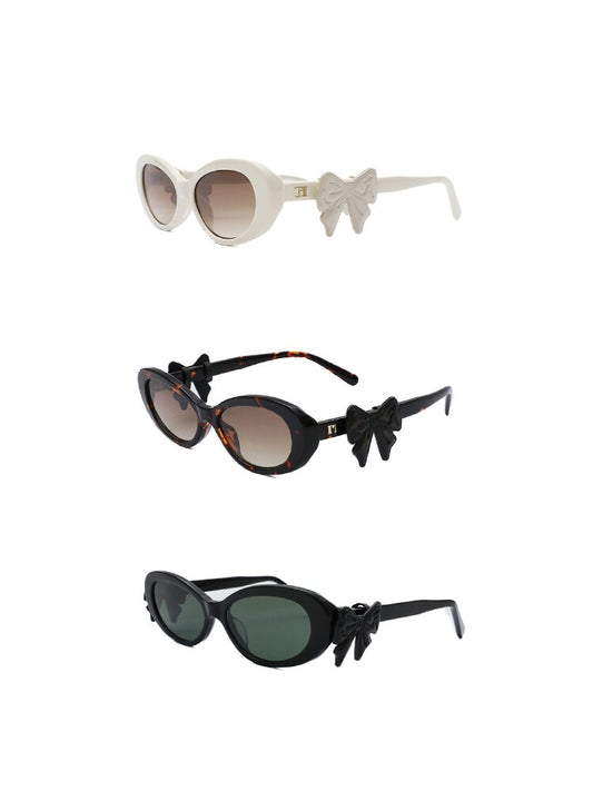 Detachable Bow Cat Eye Sunglasses【s0000017910】