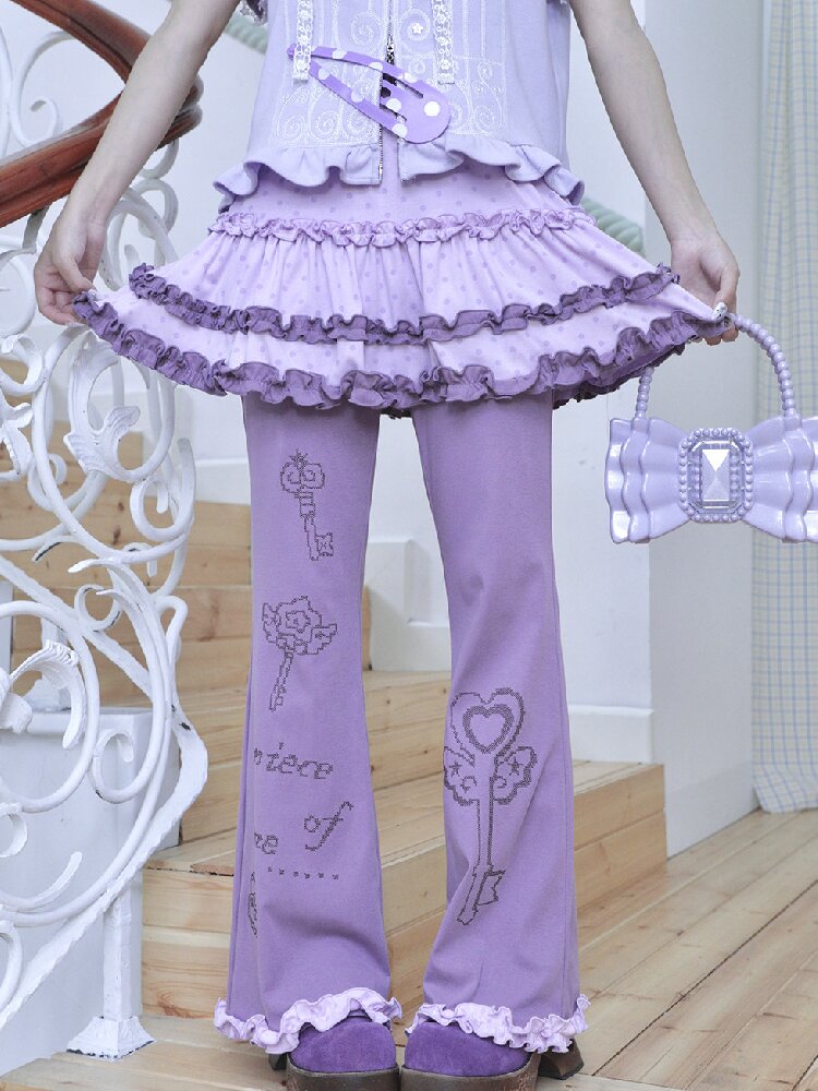 Quirky Girl Fake Two Pieces Cake Skirt Pants【s0000017472】