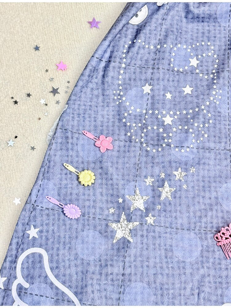 Faux Linen Polka Dot A-Line Skirt【s0000017131】