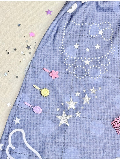 Faux Linen Polka Dot A-Line Skirt【s0000017131】