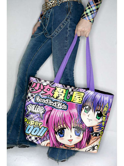 Two-Dimensional Y2K Dupont Paper Tote Bag【s0000014914】