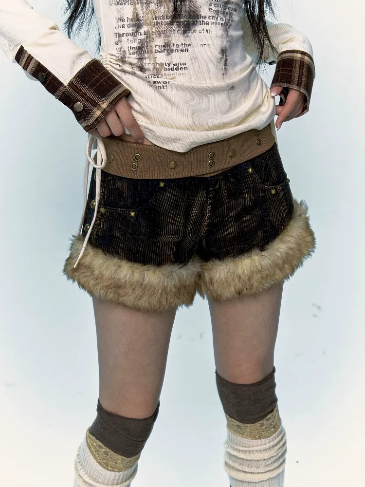 코듀로이 A- 라인 반바지 [S0000011430]