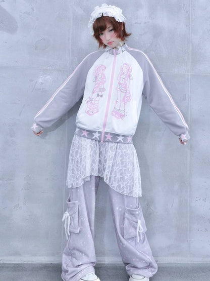 Stand-Up Collar Sportswear Hoodie Jacket【s0000014448】