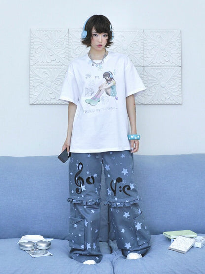 Sparkling Print Short Sleeve Tee【s0000017130】