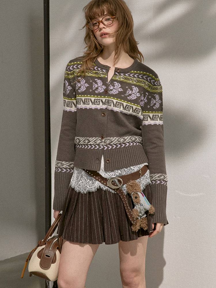 Button-Up Knit Cardigan Jacket【s0000014393】