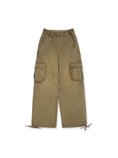 Drawstring Peplum work pants【s0000012494】