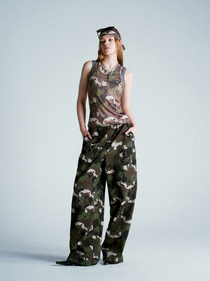 Camouflage full print work trousers【s0000009274】