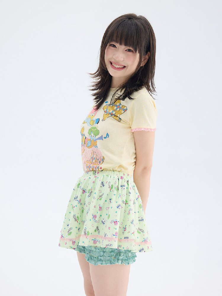 Angel Print Fluffy Skirt Pants【s0000017698】