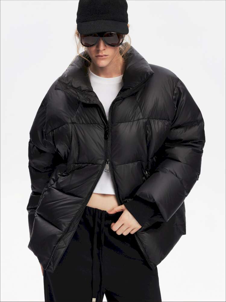 Winter Stand Collar Black Warm 90 Down Jacket【s0000014871】